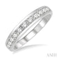 1/2 Ctw Channel Set 11 Stone Round Cut Diamond Wedding Band in 14K White Gold