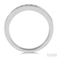 1/3 Ctw Channel Set 11 Stone Round Cut Diamond Wedding Band in 14K White Gold