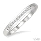1/10 Ctw Channel Set 11 Stone Round Cut Diamond Wedding Band in 14K White Gold