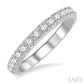 1/2 Ctw 15Stones Round Cut Diamond Wedding Band in 14K White Gold