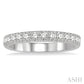 1/2 Ctw 15Stones Round Cut Diamond Wedding Band in 14K White Gold
