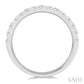 1/2 Ctw 15Stones Round Cut Diamond Wedding Band in 14K White Gold