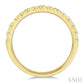 1/2 Ctw 15Stones Round Cut Diamond Wedding Band in 14K Yellow Gold