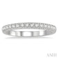 1/4 Ctw 15Stones Round Cut Diamond Wedding Band in 14K White Gold