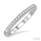 1/10 Ctw 15Stones Round Cut Diamond Wedding Band in 14K White Gold