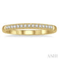1/10 Ctw 15Stones Round Cut Diamond Wedding Band in 14K Yellow Gold