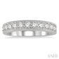 3/4 Ctw Round Cut Diamond Wedding Band in 14K White Gold