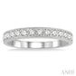 1/2 Ctw Round Cut Diamond Wedding Band in 14K White Gold