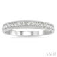 1/3 Ctw Round Cut Diamond Wedding Band in 14K White Gold