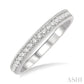 1/4 Ctw Round Cut Diamond Wedding Band in 14K White Gold