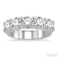 2 1/2 Ctw 5 Stone Round Cut Diamond Wedding Band in 14K White Gold