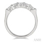 1 Ctw Round Cut Diamond 5 Stone Wedding Band in 14K White Gold