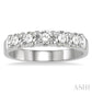 3/4 Ctw 5 Stone Round Cut Diamond Wedding Band in 14K White Gold