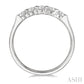 1/2 Ctw 5 Stone Round Cut Diamond Wedding Band in 14K White Gold