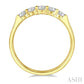 1/2 Ctw 5 Stone Round Cut Diamond Wedding Band in 14K Yellow Gold