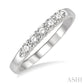 1/4 Ctw 5 Stone Round Cut Diamond Wedding Band in 14K White Gold
