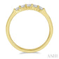 1/4 Ctw 5 Stone Round Cut Diamond Wedding Band in 14K Yellow Gold