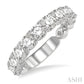 2 Ctw Lattice Round Cut Diamond Wedding Band in 14K White Gold