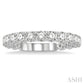 1 Ctw Round Cut Diamond Wedding Band in 14K White Gold