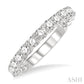 3/4 Ctw Lattice Round Cut Diamond Wedding Band in 14K White Gold