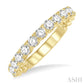 3/4 Ctw Lattice Round Cut Diamond Wedding Band in 14K Yellow Gold