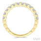 3/4 Ctw Lattice Round Cut Diamond Wedding Band in 14K Yellow Gold