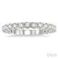 1/2 Ctw Lattice Round Cut Diamond Wedding Band in 14K White Gold
