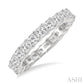 3 Ctw Eternity Princess Cut Diamond Wedding Band in 14K White Gold