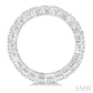 3 Ctw Eternity Princess Cut Diamond Wedding Band in 14K White Gold