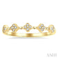 1/10 Ctw Floral Cutout Round Cut Diamond Stackable Fashion Band in 10K Yellow Gold