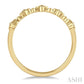 1/10 Ctw Floral Cutout Round Cut Diamond Stackable Fashion Band in 10K Yellow Gold