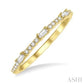 1/5 Ctw Baguette and Round Cut Diamond Stackable Petite Fashion Band in 10K Yellow Gold