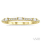 1/5 Ctw Baguette and Round Cut Diamond Stackable Petite Fashion Band in 10K Yellow Gold