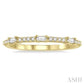 1/5 Ctw Baguette and Round Cut Diamond Stackable Petite Fashion Band in 10K Yellow Gold