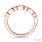 3/8 Ctw Round and Baguette Diamond Wedding Band in 14K Rose Gold