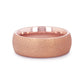 EMBER Domed Tungsten Carbide Ring with Rose Gold Plating and Sandblasted Crystalline Finish - 2mm - 8mm