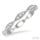 1/10 Ctw Marquise Lattice Round Cut Diamond Stackable Band in 14K White Gold
