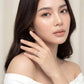 1/20 Ctw Pointed Pod Round Cut Diamond Stackable Petite Fashion Ring in 10K White Gold