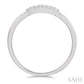 1/20 Ctw Pointed Pod Round Cut Diamond Stackable Petite Fashion Ring in 10K White Gold