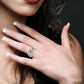 2.2&2.6 MM Princess Cut Sapphire and 1/3 Ctw Round Cut Diamond Precious Band in 14K Yellow and White Gold