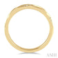 1/10 Ctw Pod Shape Grooves Round Cut Diamond Stackable Band in 14K Yellow Gold