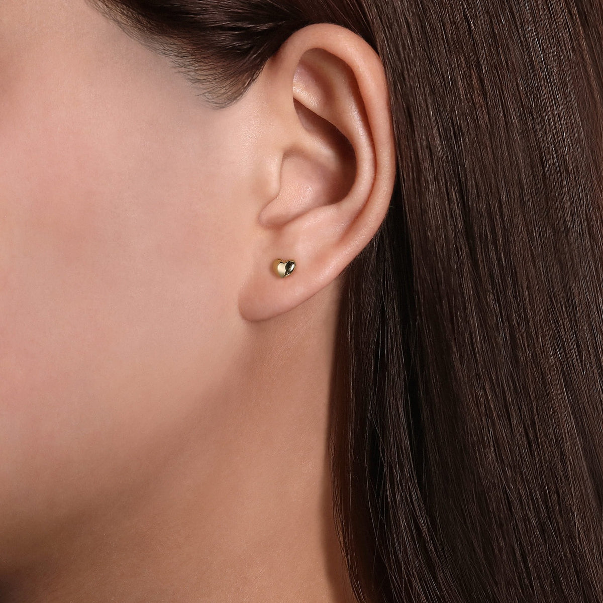 Gabriel & Co. 14K Yellow Gold Puff Heart Stud Earrings