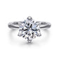 Gabriel & Co. Emma - 14K White Gold Round Solitaire Engagement Ring 2.75CTR CZ
