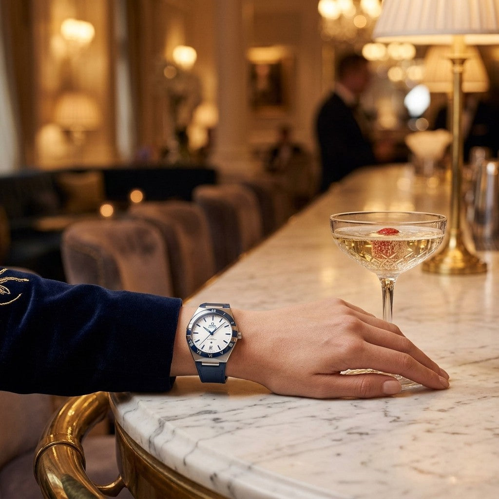 Omega Constellation 41 mm — Steel on Leather Strap — lifestyle