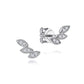 Gabriel & Co. Floral - 14K White Gold Diamond Leaf Shape Stud Earrings 1/10CTW