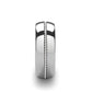 LYON Braided Silver Inlay Domed Tungsten Ring - 8 mm