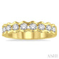 3/4 Ctw Round Cut Diamond Stack Band in 14K Yellow Gold