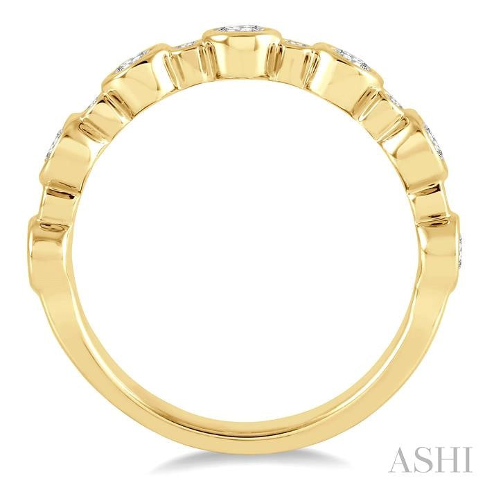 3/4 Ctw Round Cut Diamond Stack Band in 14K Yellow Gold