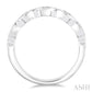 1/2 Ctw Round Cut Diamond Stack Band in 14K White Gold