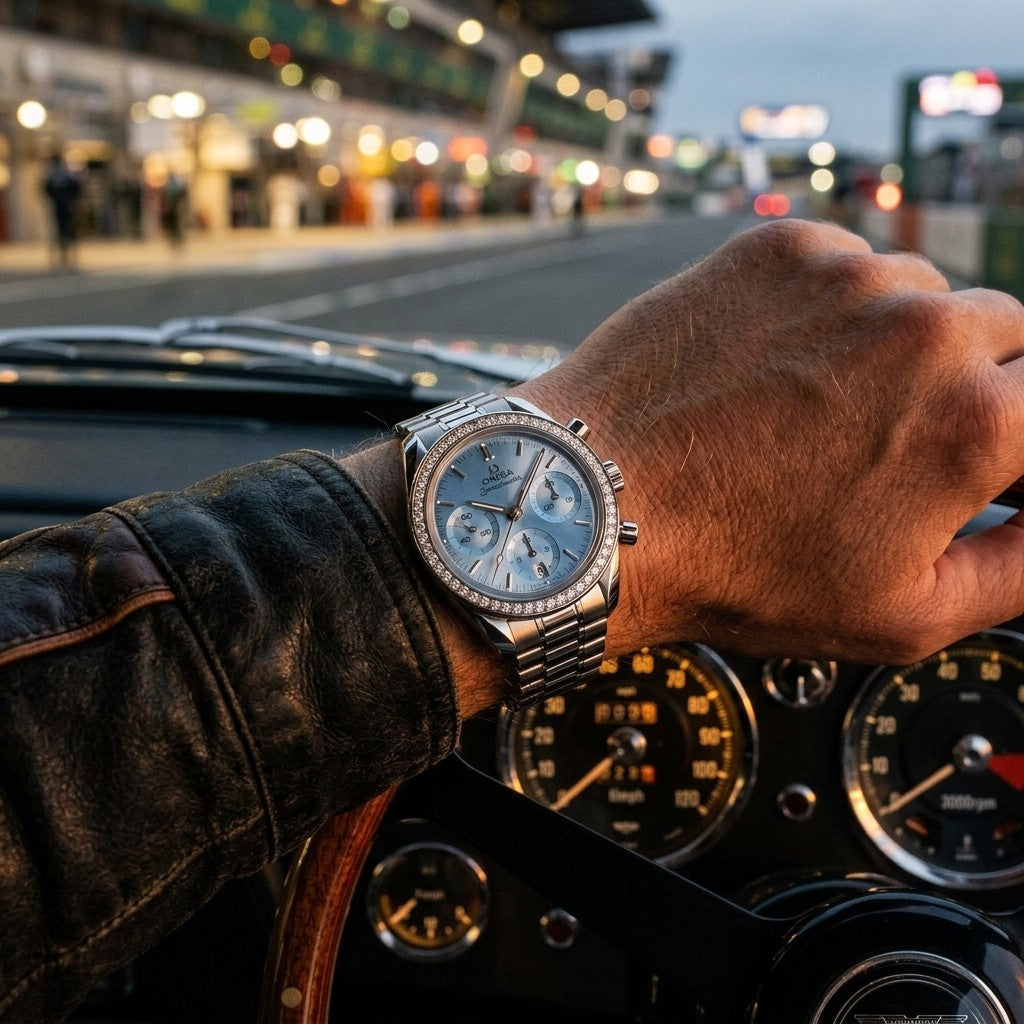 Omega Speedmaster 38 38 mm — Steel on Steel (324.15.38.50.03.001) — lifestyle